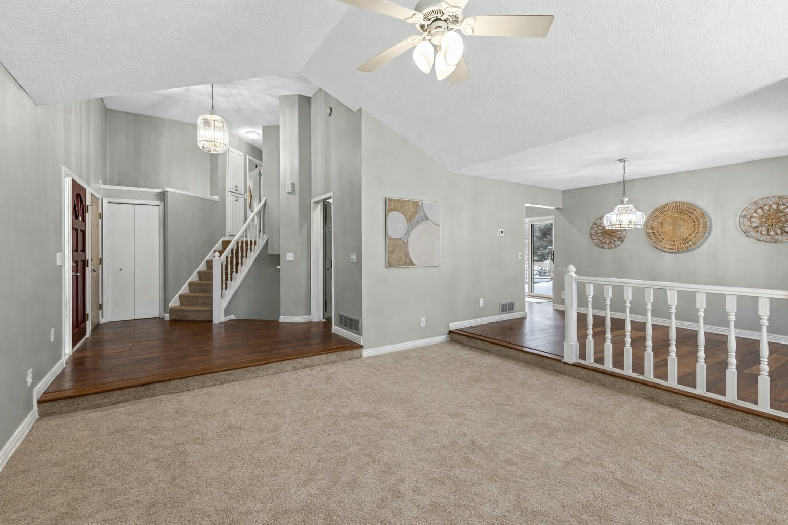 Empty living room before staging